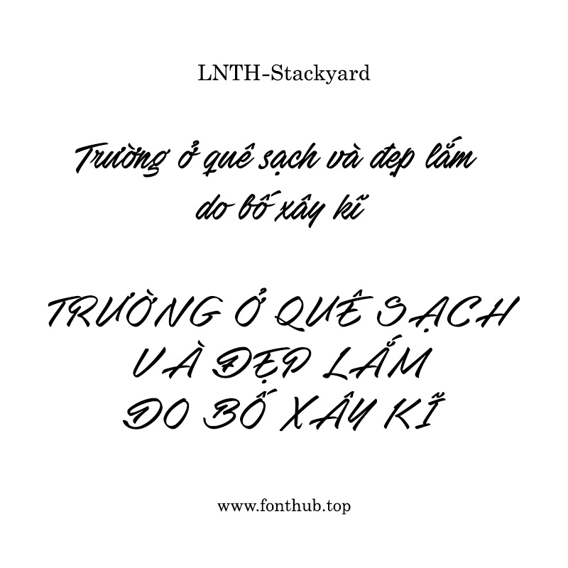 Font LNTH-Stackyard