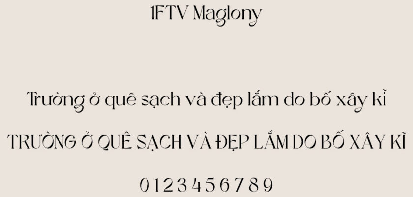Font Việt hóa 1FTV Maglony