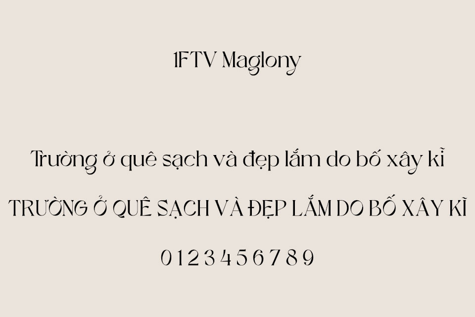 Font Việt hóa 1FTV Maglony