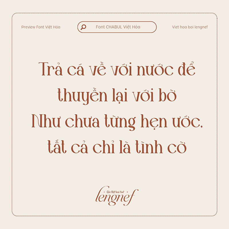 Font LF Chabul Việt hóa