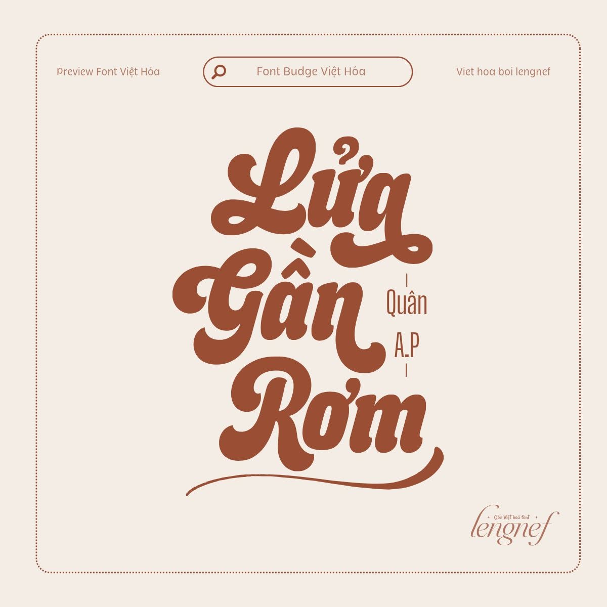 Font LF Budge Việt hóa
