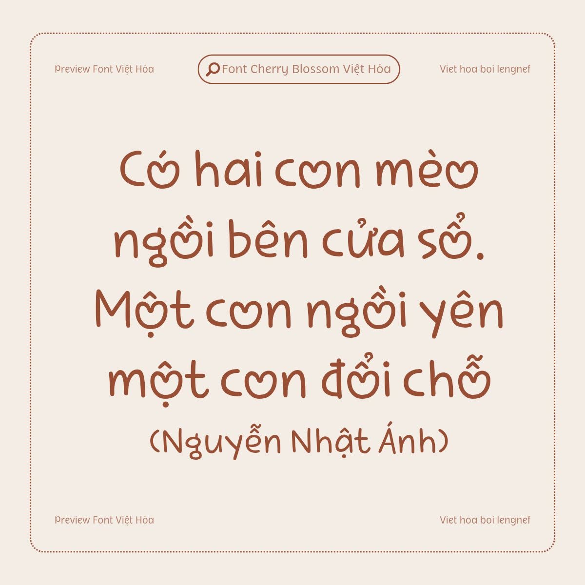 Font LF Cherry Blossom Việt hóa
