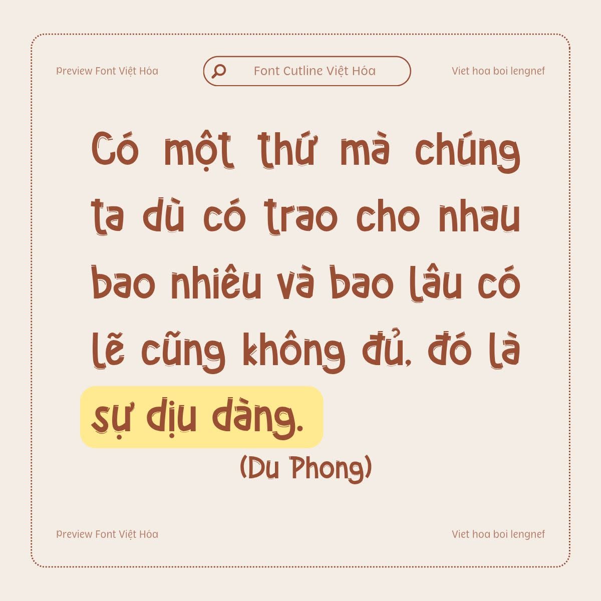 Font LF Cutline Việt hóa