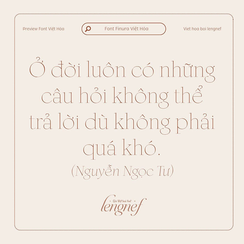 Font LF Finura Việt hóa