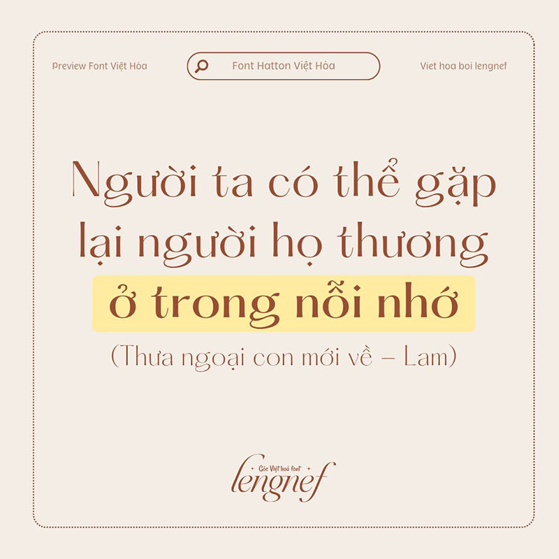 Font LF Hatton Việt hóa