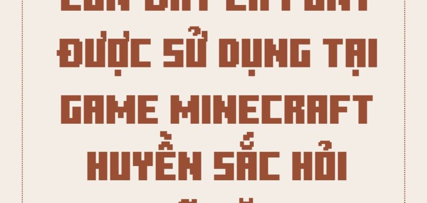 Font LF Minecraft Ten Việt hóa