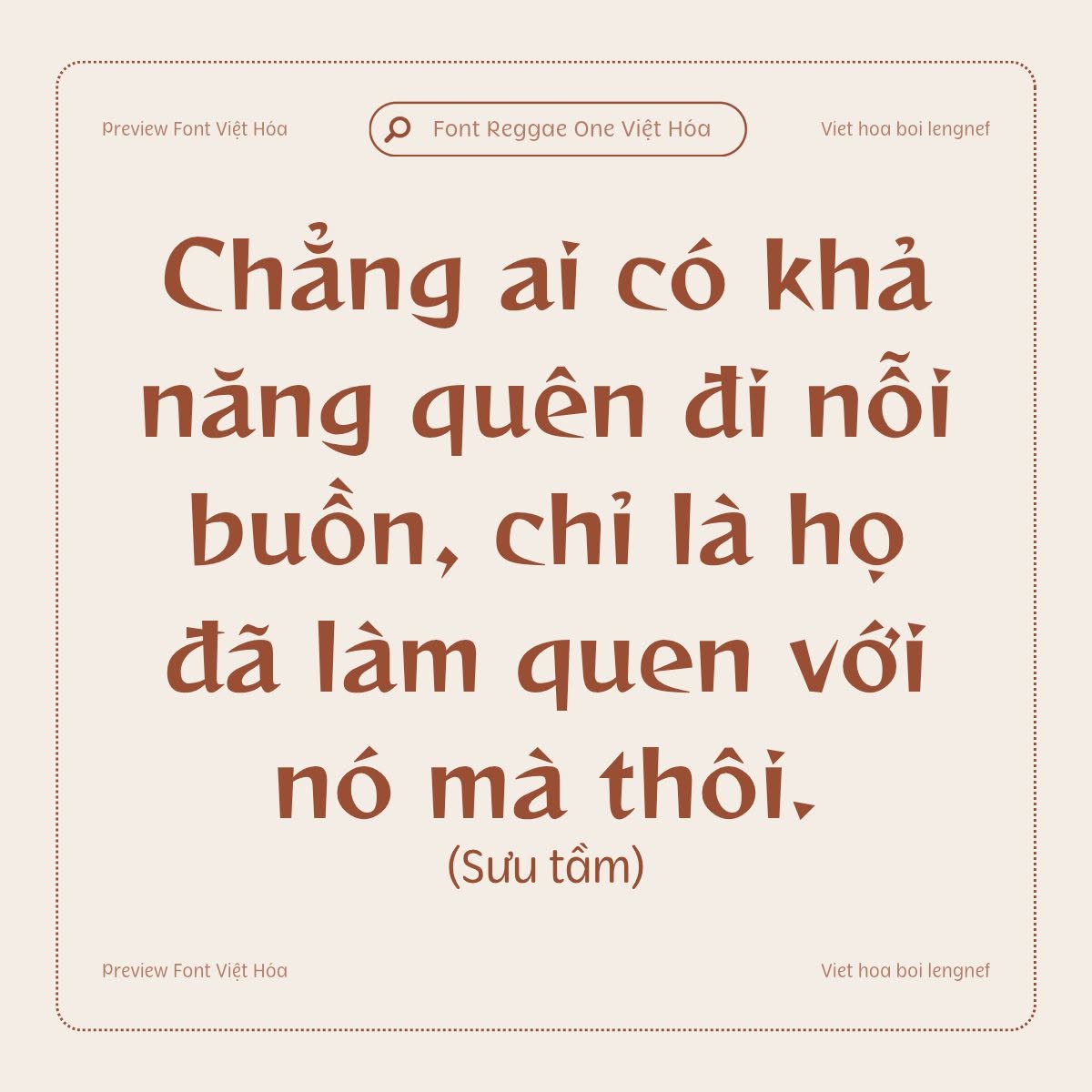 Font LF Reggae One Việt hóa