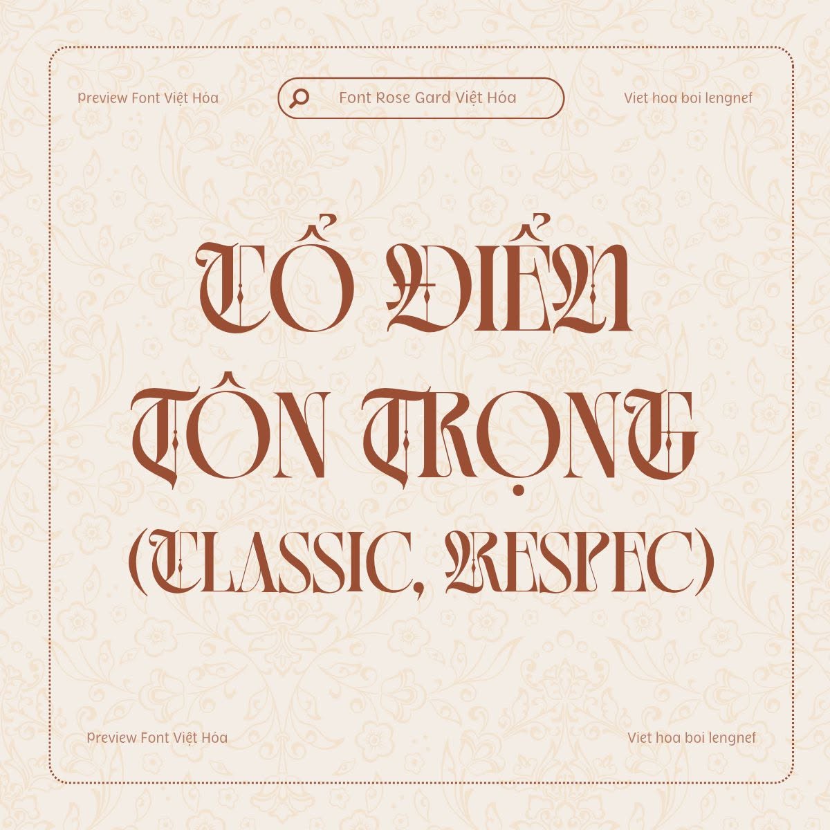 Font LF Rose Gard Việt hóa