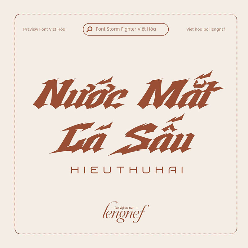 Font LF Storm Fighter Việt hóa