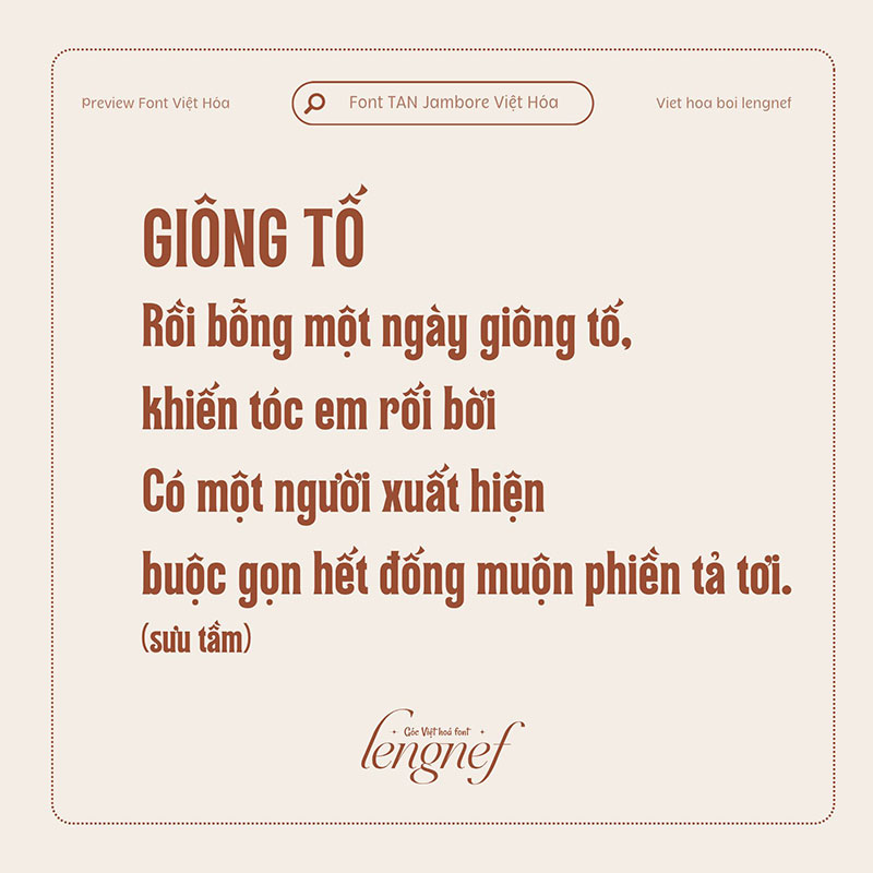 Font LF TAN Jambore Việt hóa