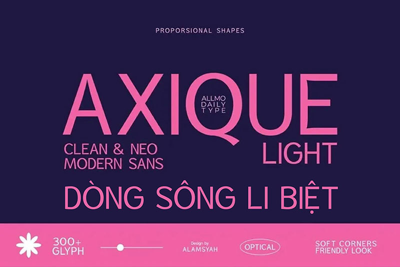 Font VL AxiqueLight Việt hóa