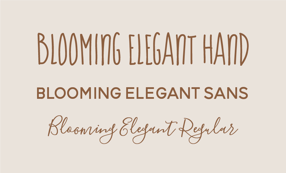 Font iCiel Blooming Elegant (3 font)