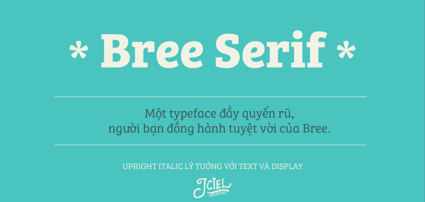 Font iCiel Bree Serif
