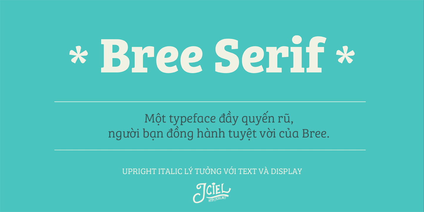 Font iCiel Bree Serif