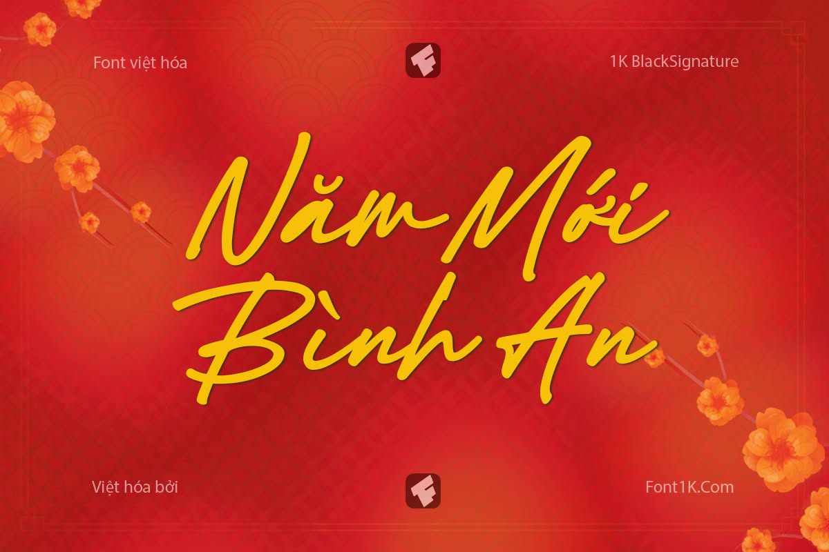 Font 1K Black Signature