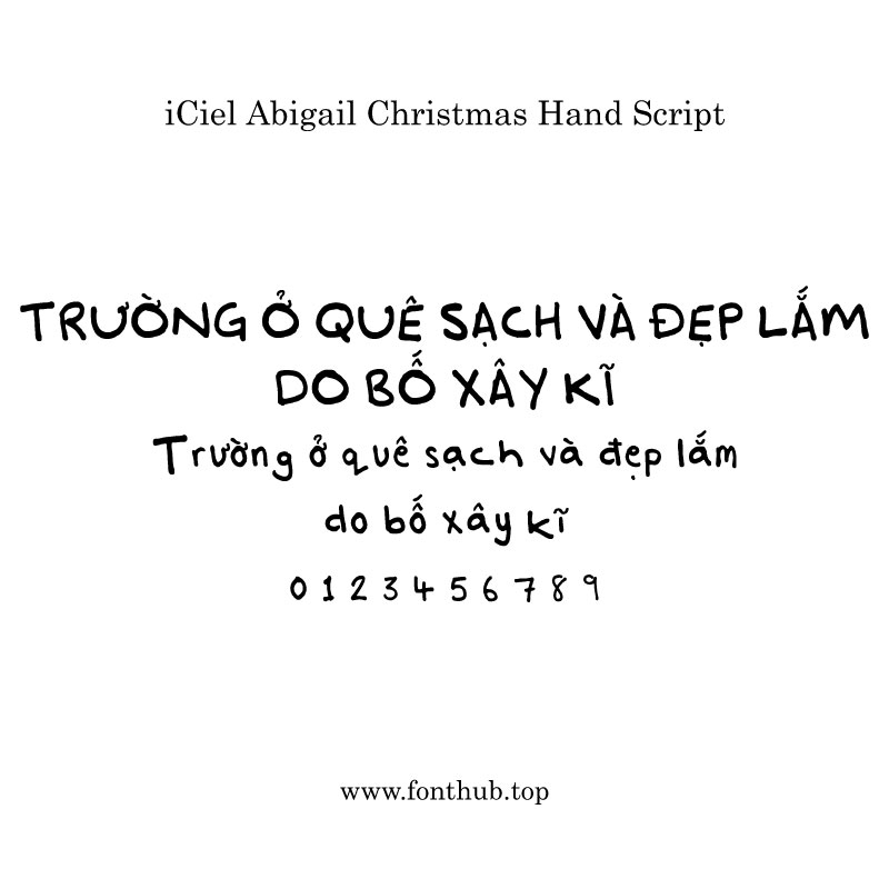 Font iCiel Abigail Christmas Hand Script
