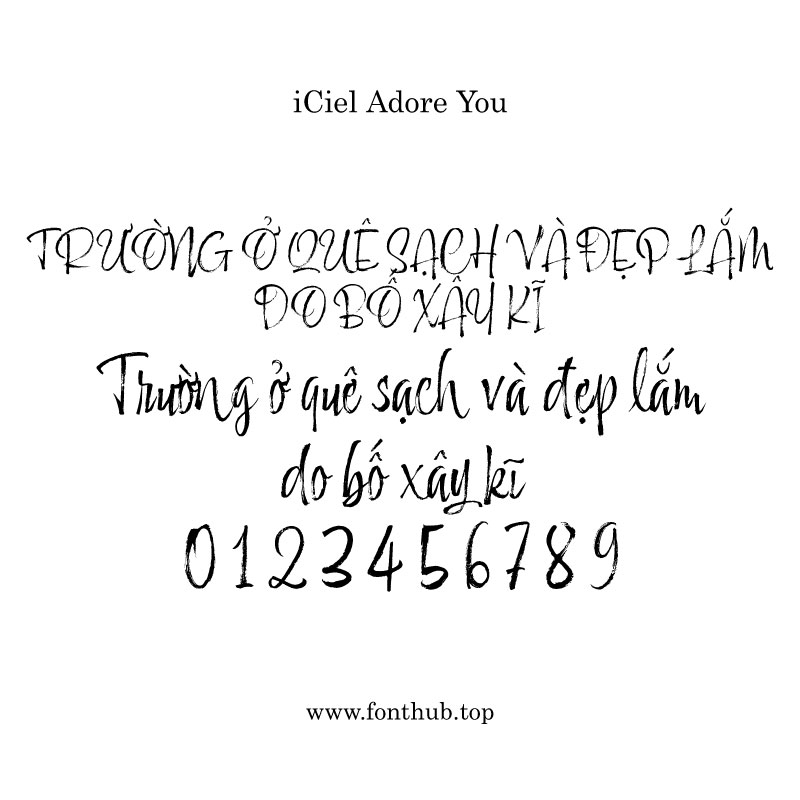 Font iCiel Adore You