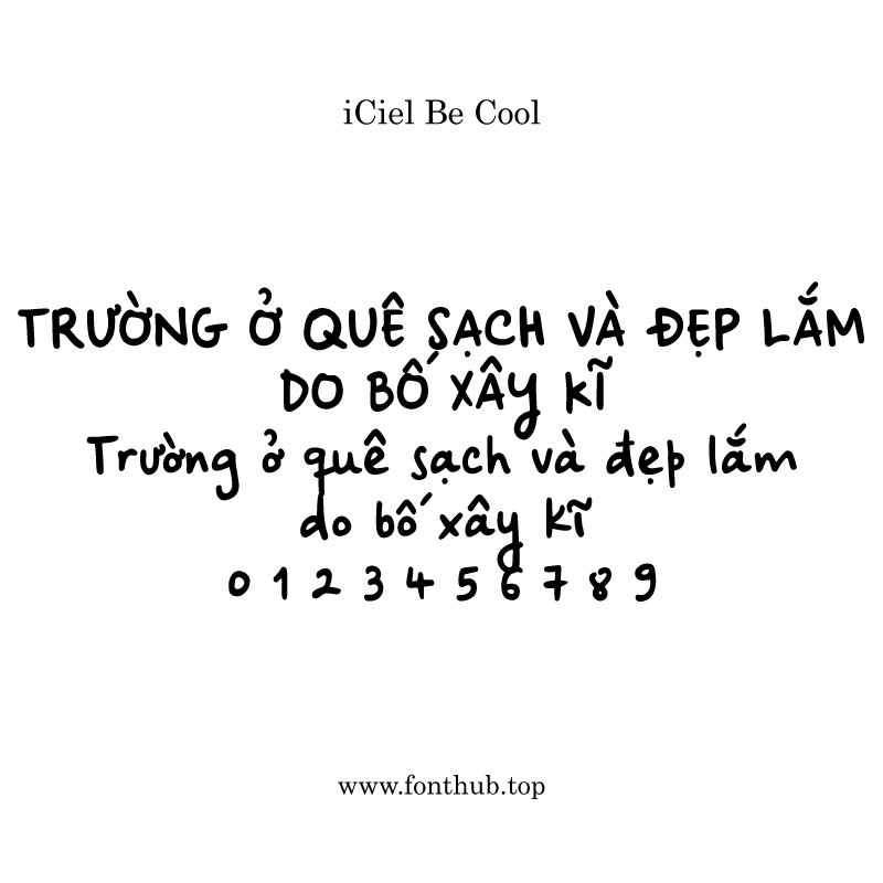 Font iCiel Be Cool