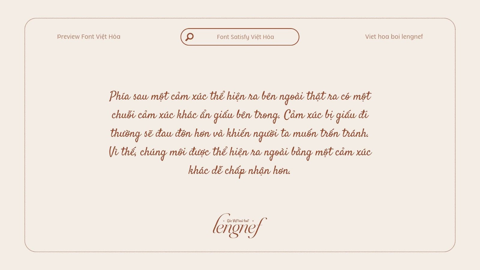 Font LF Satisfy