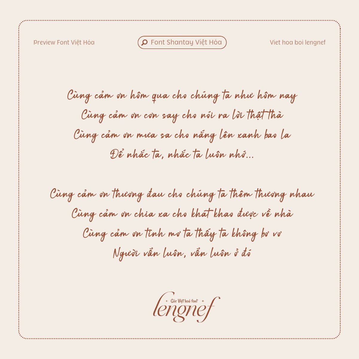 Font LF Shantay