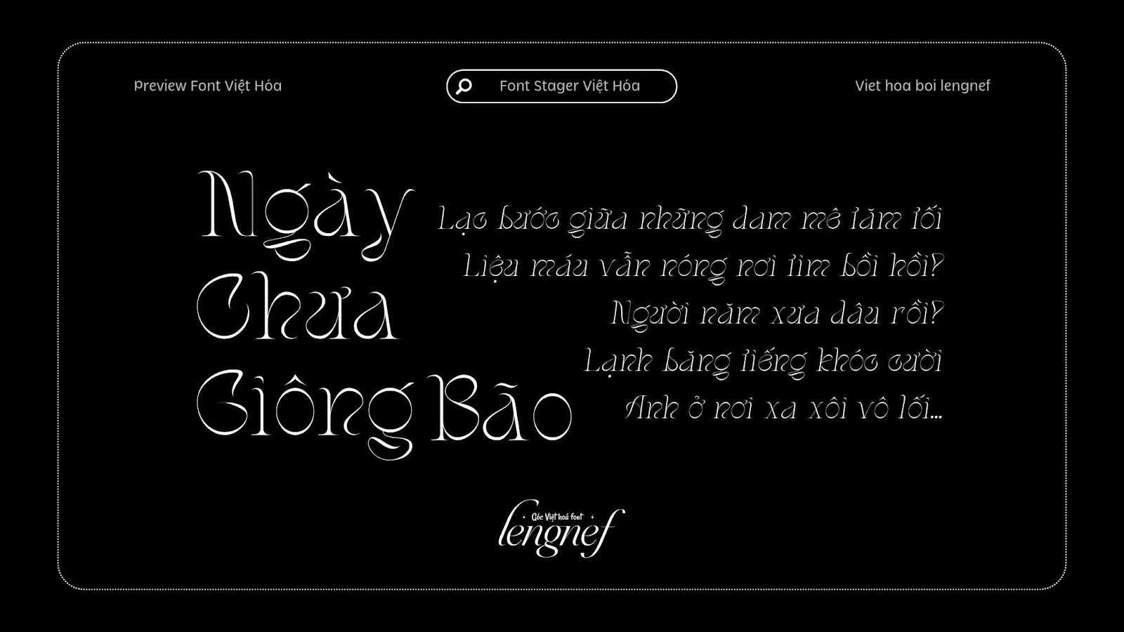 Font LF Stager